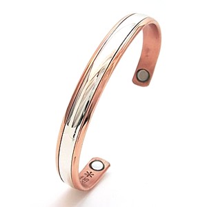 Sterling in Copper Bracelet w/Magnets #750